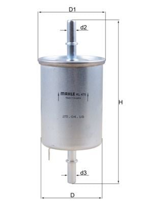 MAHLE KL470 | Benzin Filtresi Aveo 1,2I / 1,4I 03 11 Kalos 1,2I / 1,4I 05 -
