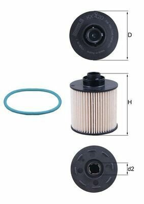MAHLE KX420D | Mazot Filtresi 14-Pt.208-301-308-508-2008-3008-5008-C3-C4-C5-Ds3-Prt-Brl-Exp-Jmp 1.6-2.0Hdi Euro6