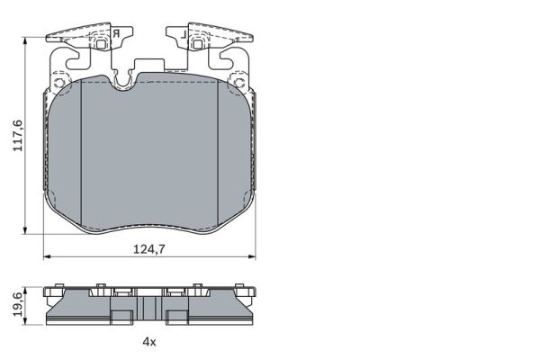 BOSCH 0986424431 | Fren Balata Ön 19-3-Seri (G20-G80) 5-Seri (G30-F90) 7-Seri (G11-G12) X5-X6-X7