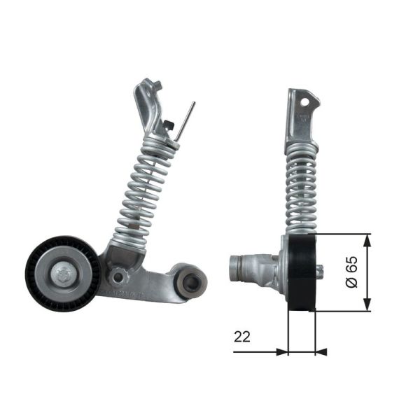 GATES T39373 | V Kayış Gergisi + Amortisör 12-A-Seri (W176) B-Seri (W242-W246)