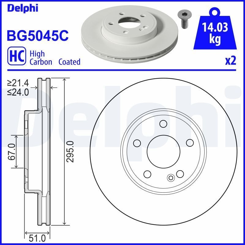 DELPHI BG5045C | Disk On (Ad) 18-A-Seri (W177) | 1 Adet