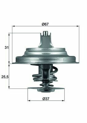 MAHLE TX2571D | Termostat 71°C 96-Lt28-Lt35-Lt46 06-Crafter 2.5Tdi