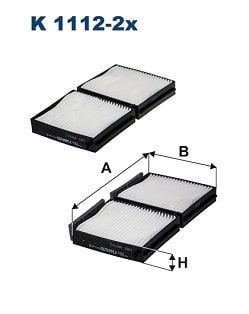 FILTRON K1112-2X | Polen Filtresi 93-Ma.323-Ma.626 + Ac Çiftli