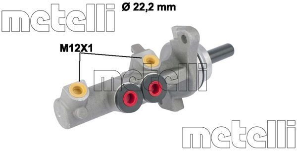 METELLİ 05-0833 | Fren Ana Merkez 22,20mm (VW Golf 07-14 Seat Leon 06-10 Skoda Octavia 04-08)