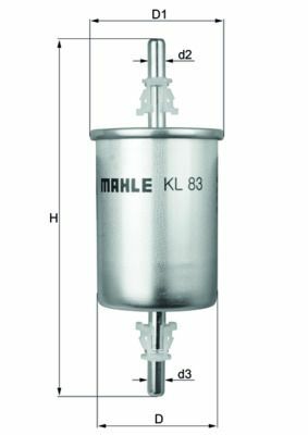MAHLE KL83 | Benzin Filtresi Ast.G-Corsa.C-Vectra.C 98-Brava