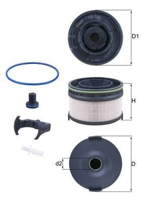 MAHLE KX533KIT | Mazot Filtresi 17-C-Seri (W205) E-Seri (W213)