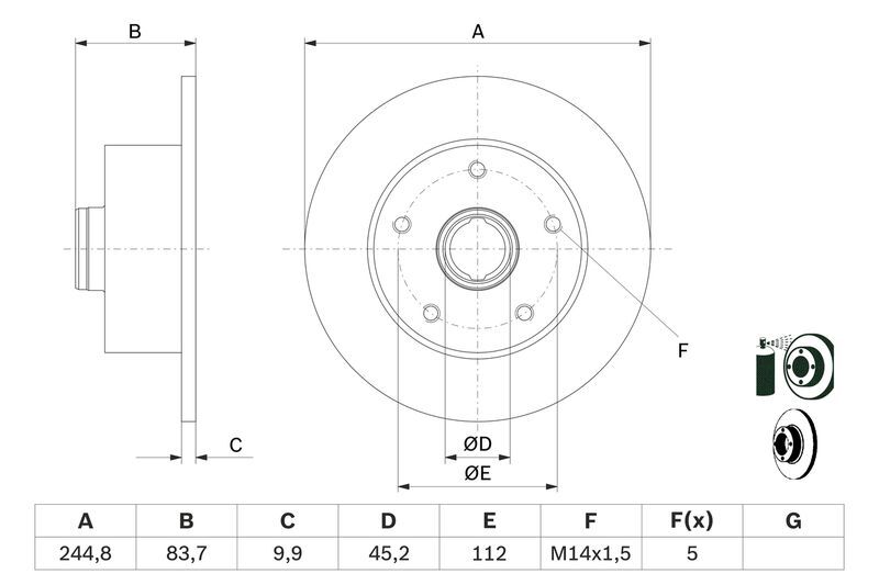 BOSCH 0986478759 | Arka Fren Aynası A4 1.6 / 1.8 20V / 1,8Vt / 1.9 TDI / 2,4 30V / 2,6 / 2,8 30V A4 Avant 1.6 / 1.8 20V / 1,8T
