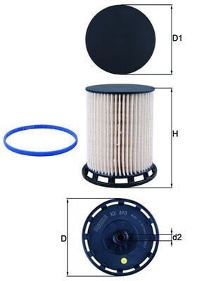 MAHLE KX493D | Mazot Filtresi 18-Touareg-Q7 3.0Tdi