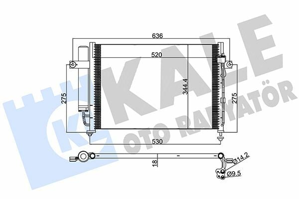 KALE 391700 | Klima Radyatörü (Kondenser) 03-11 Getz 1.3-1.4-1.6 + Os