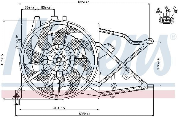 NISSENS 85208 | Fan Motoru Davlumbazlı Opel Vectra B