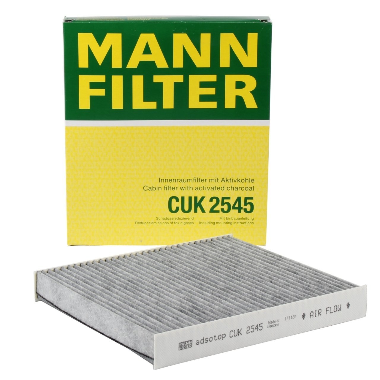 MANN CUK2545 | Seat Toledo 1.4 TSI Motor Karbonlu Polen Filtresi