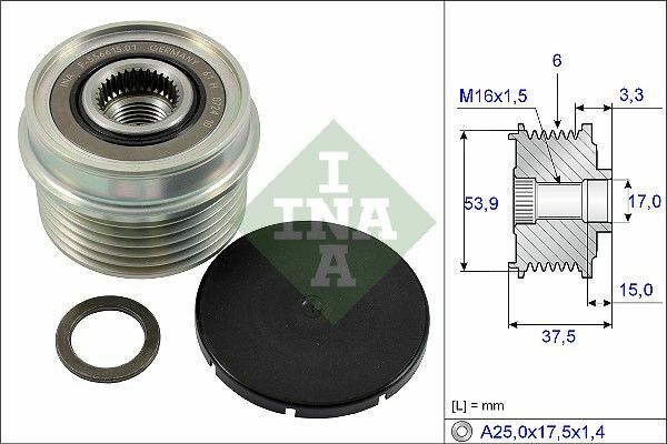 INA 535022310 | Alternatör Kasnağı (Ford Transit V.347 2.4D 06 /)