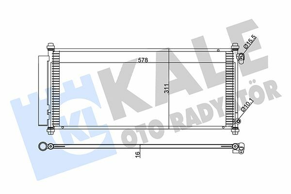 KALE 380500 | Klima Radyatörü (Kondenser) 96-02 Cr-V 2.0 16V *4Wd*