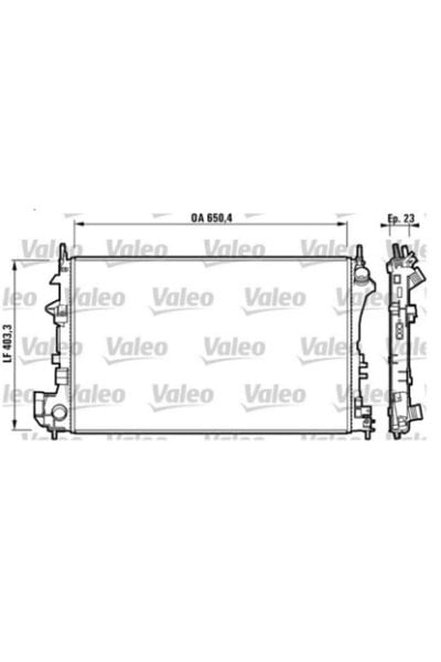 VALEO 732879 | Opel Vectra C 1.6 / 1.8 Benzinli Motor Su Radyatörü Ürün 2002-2006