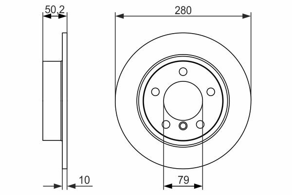 BOSCH 0986479728 | Disk Arka (Ad) 10-Mini Cooper Kaplamalı | 2 Adet