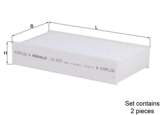 MAHLE LA873-S | Polen Filtresi 11-X3-X4 + Ac