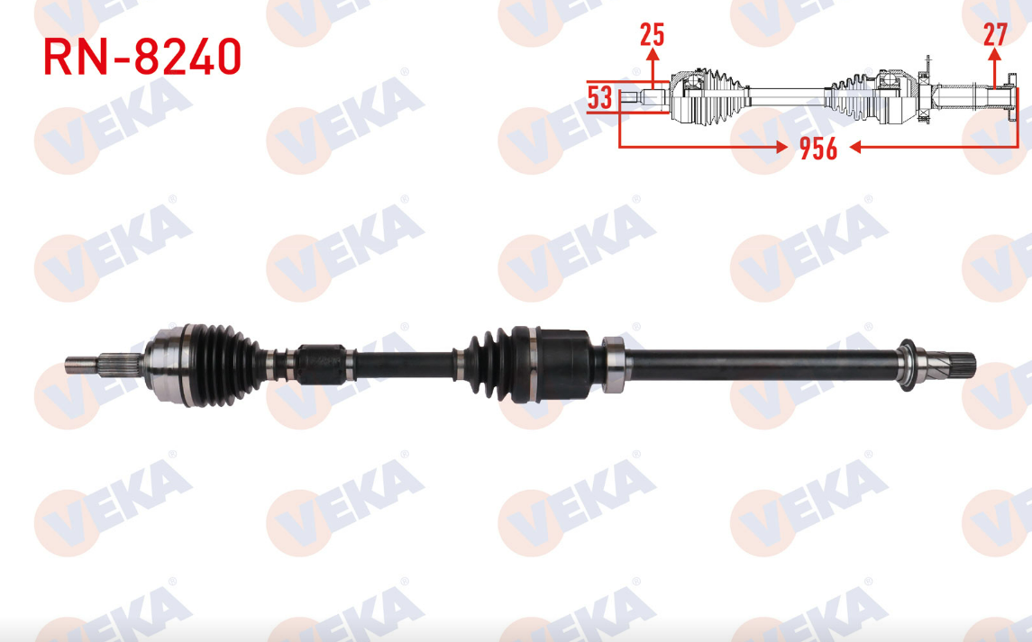 VEKA RN-8240 | Renault Clio 5 2019- 1.3 tCe Sağ Aks Komple Yerli Marka