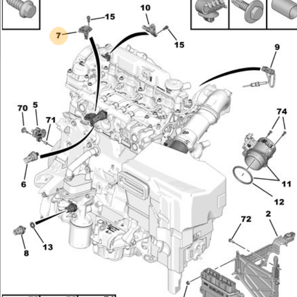 MOPAR (PSA) 9675541980 | Emme Havası Sıcaklık Algılayıcı 12 Benzinli Astr