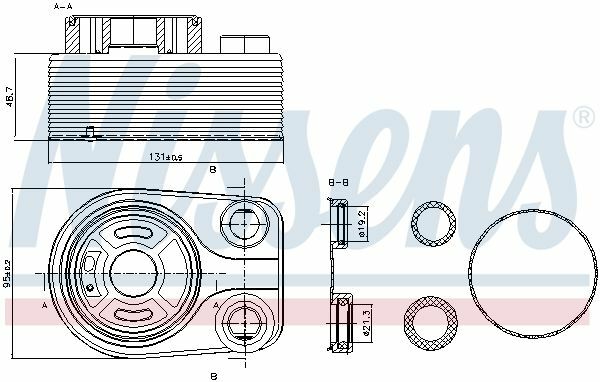 NISSENS 90705 | Yağ Soğutucusu 607 / Renault / Nissan 1.5 DCI K9k