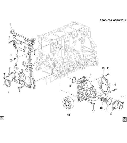 OEM / ORJİNAL 25190143 | Chevrolet Yeni Captiva C140 2.0 Dizel Termostat Kapağı Oem