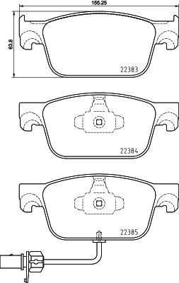 HELLA PAGİD 8DB355024-951 | Fren Balatası Ön (Audi A4 16-A5 17 -)
