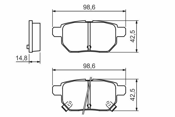 BOSCH 0986494328 | Fren Balata Arka 07-Corolla-Auris Benzinli