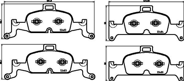HELLA PAGİD 8DB355025-811 | Fren Balatası Audi A4 (8W2, 8Wc, B9) , A4 Allroad (8Wh, 8Wj, B9) , A4 Avant (8W5, 8Wd, B9) , A4l (B9, 8
