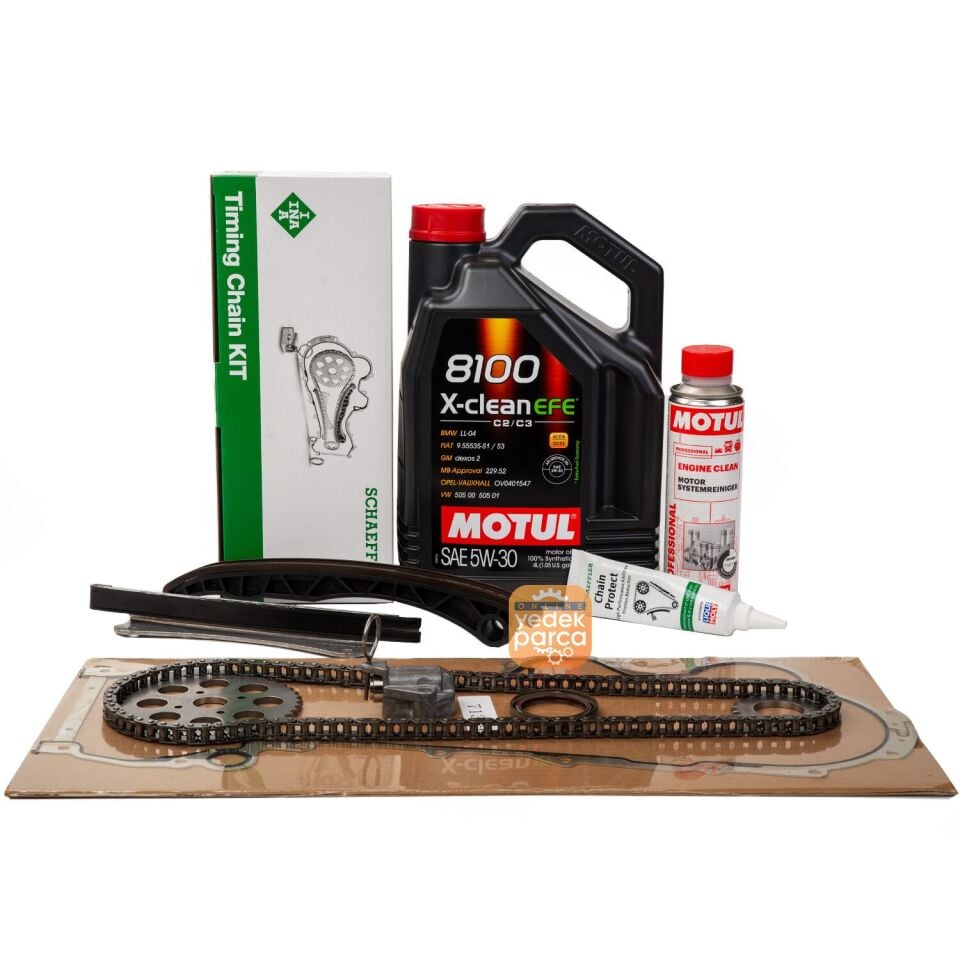 Opel Astra H 1.3 Dizel Zincir Seti İNA Contalı / MOTUL 8100 X-Clean EFE 5W30 Dexos2 / Motul Engine Clean Motor içi Temizleyici 300 ml