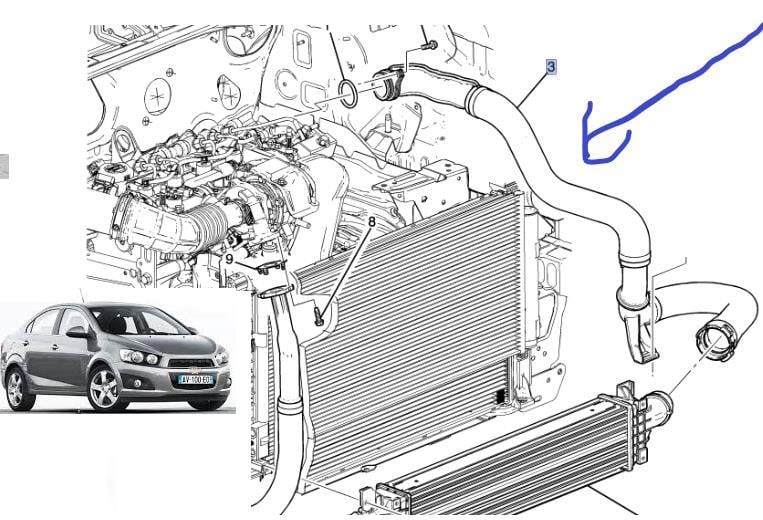 PSA 95182748 | Chevrolet Aveo 1.3 Turbo Çıkış Hortumu (.95182748)