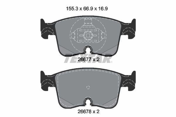 TEXTAR 2667701 | Fren Balatası VW Golfvııı Caddy A3 Ön 2022->