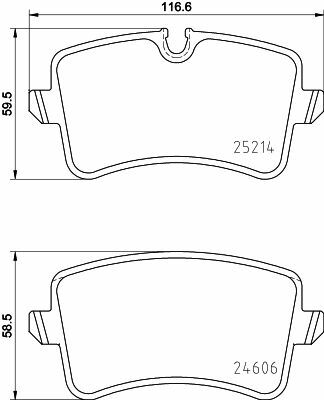 HELLA PAGİD 8DB355016-061 | Fren Balatası Audi A6 (4G2, 4Gc, C7) , A6 Allroad (4Gh, 4Gj) , A6 Avant (4G5, 4Gd, C7) , A6l Saloon (4G