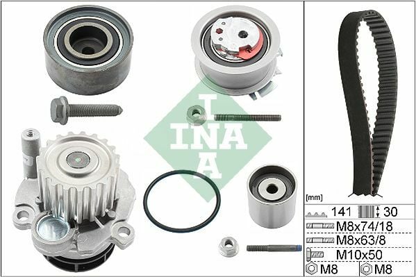 INA 530040530 | Triger Eksantrik Gergi Seti Devirdaimli Passat Jetta III Golf V Touran Octavia Toledo Bve Bwv Bma Bk