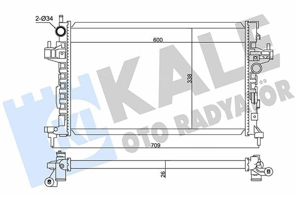 KALE 347495 | Radyatör 01-Corsa.C-Combo 1.3D *Z13dt*
