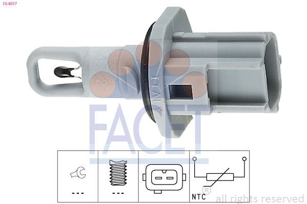 FACET 10.4017 | Hava Filtre Sıcaklık Sensörü Connect 02 > 13 1.8 TDCI Fiesta 1.4 1.6 95 > 02 Mondeo 2.0 16V 92 > 00 Mazda I