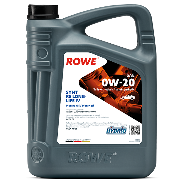 ROWE 20036-0050-99 | Hightec Synt Rs Longlife IV Sae 0w20 Motor Yağı 5 Litre