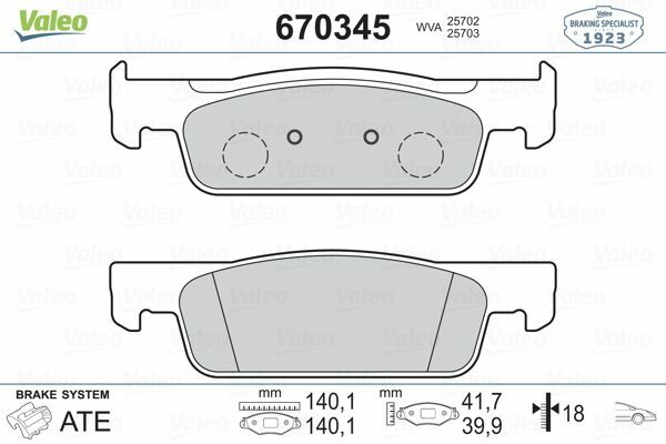 VALEO 670345 | Fren Balata Ön 12-Clio.IV-Symbol-Logan-Sandero Küçük Tip