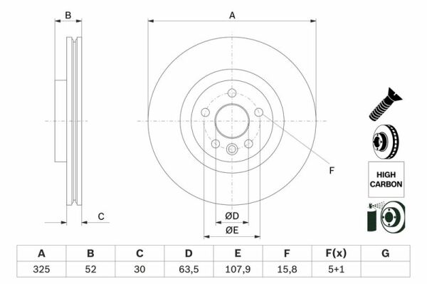 BOSCH 0986479D79 | Disk On (Ad) 12-Range Rover-Discovery Kaplamalı | 1 Adet