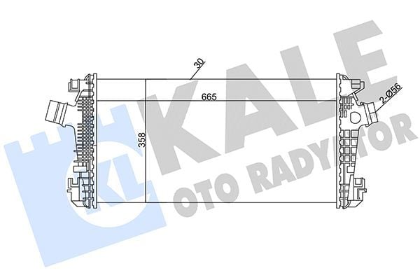 KALE 344900 | Turbo Radyatörü (Intercooler) 10-Astra.J 1.6-1.7-2.0Cdti *B16dth*