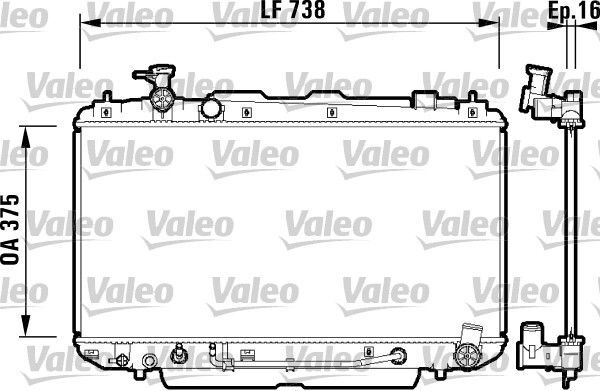 VALEO 734183 | Radyatör 00-06 Rav4 + Os