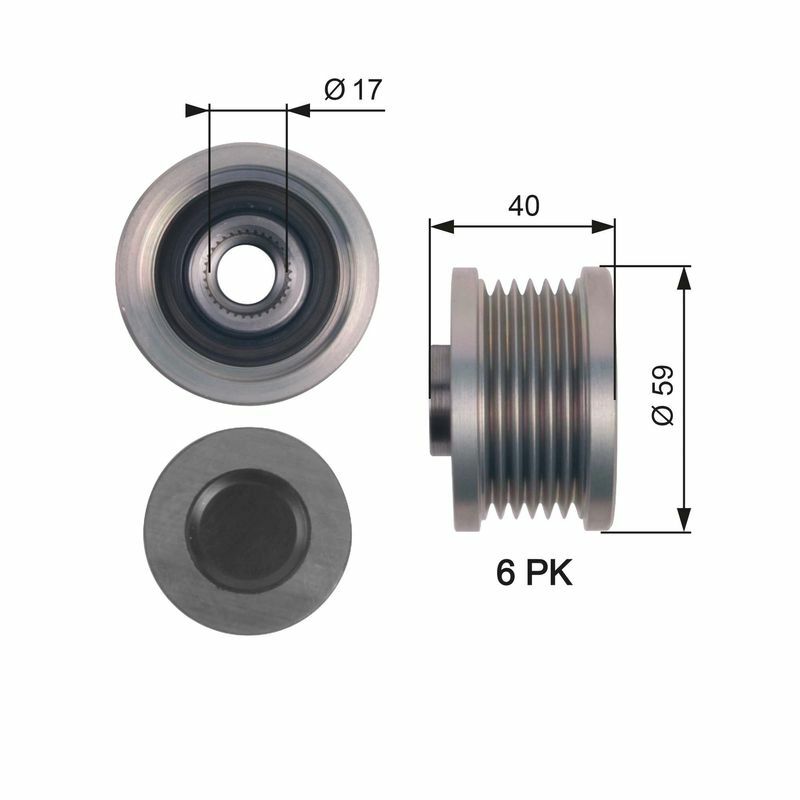 GATES OAP7144 | Alternatör Kasnağı 10-Astra.J-Insignia 1.6 16V *A16let*