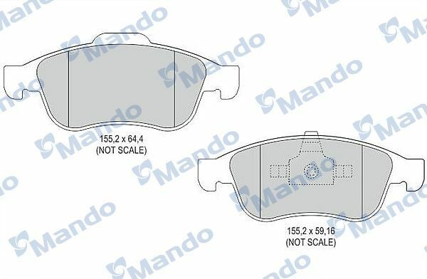 MANDO MBF015255 | Fren Balata Ön 09-Fluence-Megane.III-Duster-Dokker-Captur