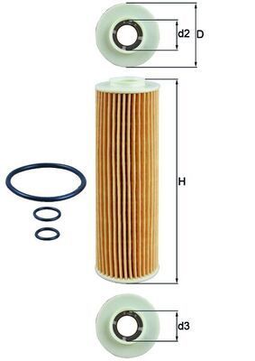 MAHLE OX183-5D | Yağ Filtresi 07-C-Seri (C180-C200) E-Seri