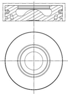 MAHLE 013PI00140000 | Piston + Segman Std 89.91 mm Ford Transit V347 Jumbo 200 Ps 3.2 TDCI 06 -