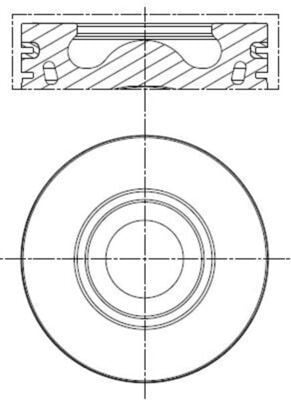 MAHLE 013PI00140000 | Piston + Segman Std 89.91 mm Ford Transit V347 Jumbo 200 Ps 3.2 TDCI 06 -