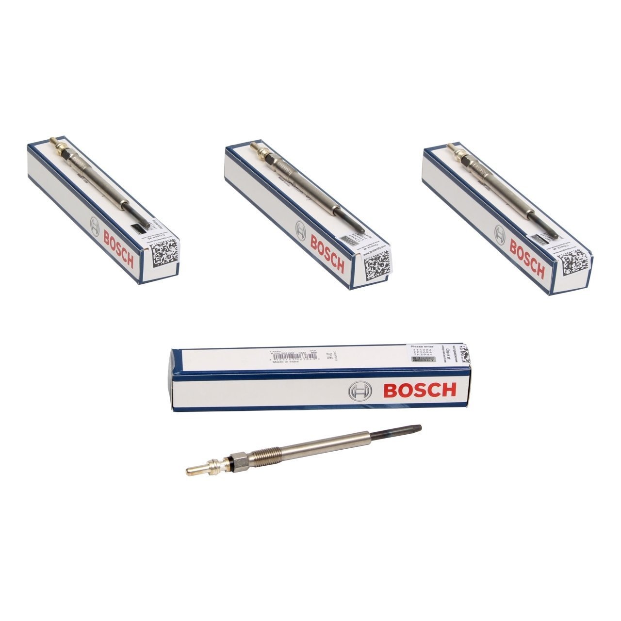 BOSCH 0250203002 | Fiat Linea Euro 4 1.3 Dizel Euro 4 Motor Kızdırma Buji Takımı 4 Adet