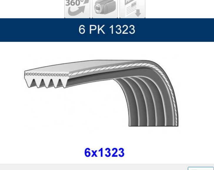 GMB 6PK1323 | Fiat Linea Euro 4 1.3 Dizel Altrenatör Kayışı