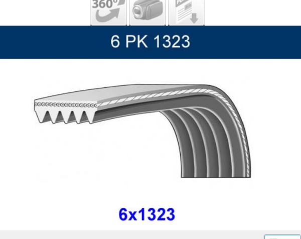 GMB 6PK1323 | Fiat Linea Euro 4 1.3 Dizel Altrenatör Kayışı