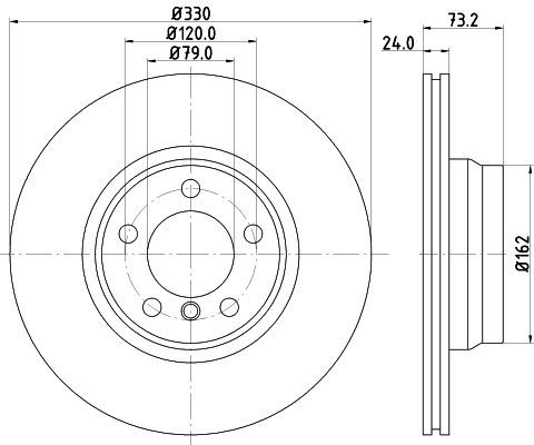 HELLA PAGİD 8DD355119-561 | Fren Diski Ön BMW F30 / 32 / 34 / 328 / 428 / 430 / D