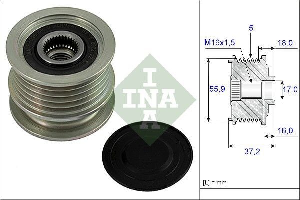 INA 535000910 | Al.Ternator Gergi Rulmanı Al.Ternator Kasnağı Polo-Felicia-Ibiza 1.7 Sdı-1.9 D Aef-Aku