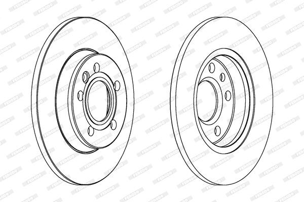 FERODO DDF1012 | VW T4 96-04 Fren Diski Arka 701615601A